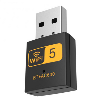 USB Wifi Bluetooth Adapter Mini 600 Mbps illesztőprogram nélkül 2 az 1-ben Dongle Dual Band 2,4/5,8 GHz PC-hez/laptop Wifi Bluetooth Adapterhez