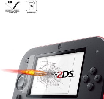 Προστατευτικό οθόνης για Nintendo Νέο 2DS XL LL 2DSXL 2DSLL Πάνω+κάτω κονσόλα παιχνιδιών Προστατευτικό φιλμ 9H HD Tempered Glass