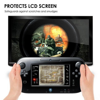 3 τεμ Clear Screen Protector Film for Nintendo Wii U Gamepad Remote Controller Anti-scratch Screen Protectors