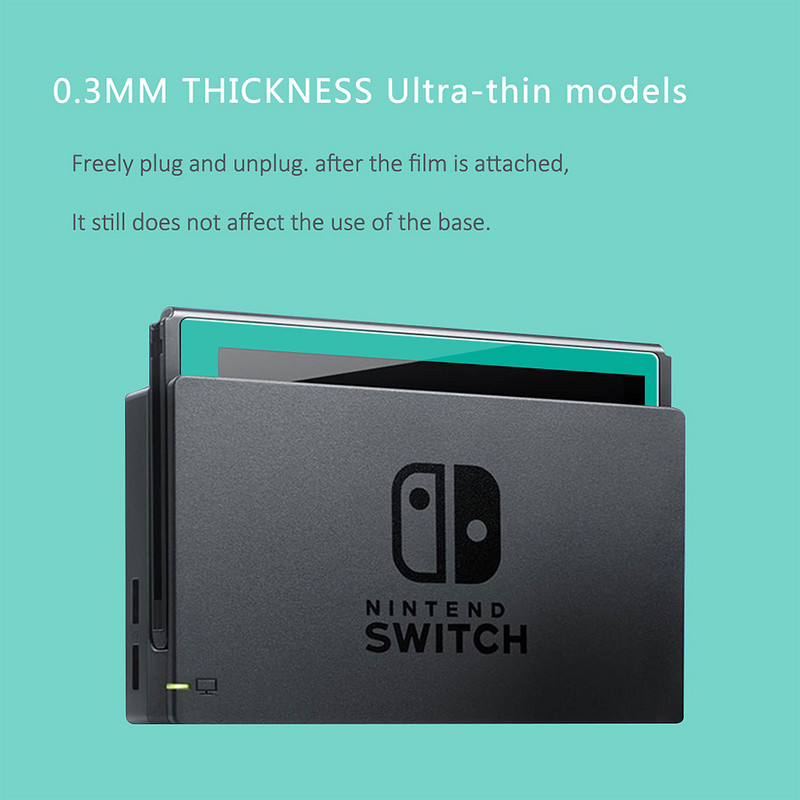 Grūdinto stiklo jutiklinio ekrano apsaugos dėklas Apsauginė plėvelė, pilnai dengianti apsauga, skirta „Nintendo Lite NS Mini Nintend Switch“ priedams