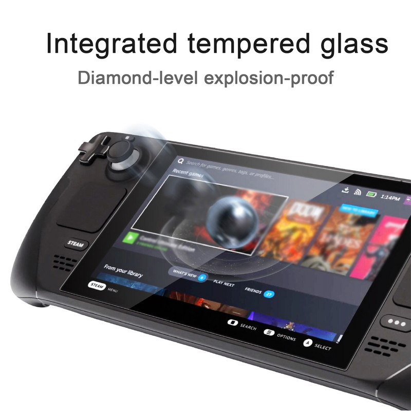 2 komada Zaštita zaslona za Steam Deck Kaljeno staklo Film za zaslon Anti-Scratch Ultra-clear Screen Protectors FilmDodatak