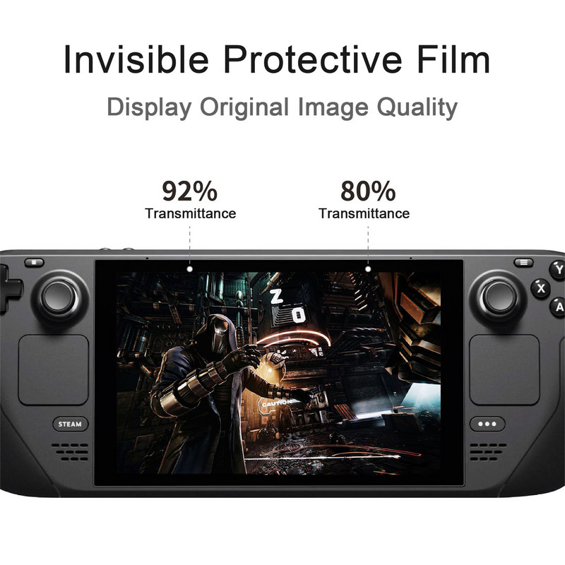 2 komada Zaštita zaslona za Steam Deck Kaljeno staklo Film za zaslon Anti-Scratch Ultra-clear Screen Protectors FilmDodatak