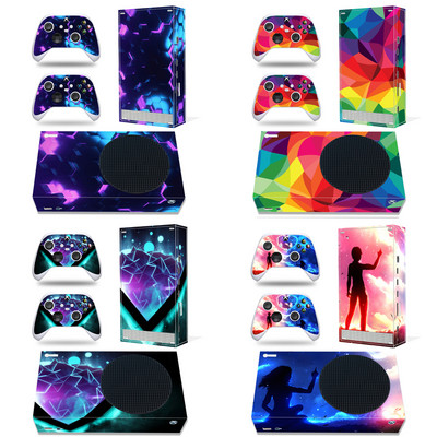 Xbox Series S konsolei un 2 kontrolleriem Rainbow Design ādas uzlīmju aizsargājošam vinila iesaiņojuma vāciņam, pilns komplekts