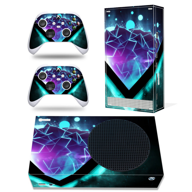 Xbox Series S konzolhoz és 2 vezérlőhöz, Rainbow Design bőrmatrica, védő vinyl borító, teljes készlet