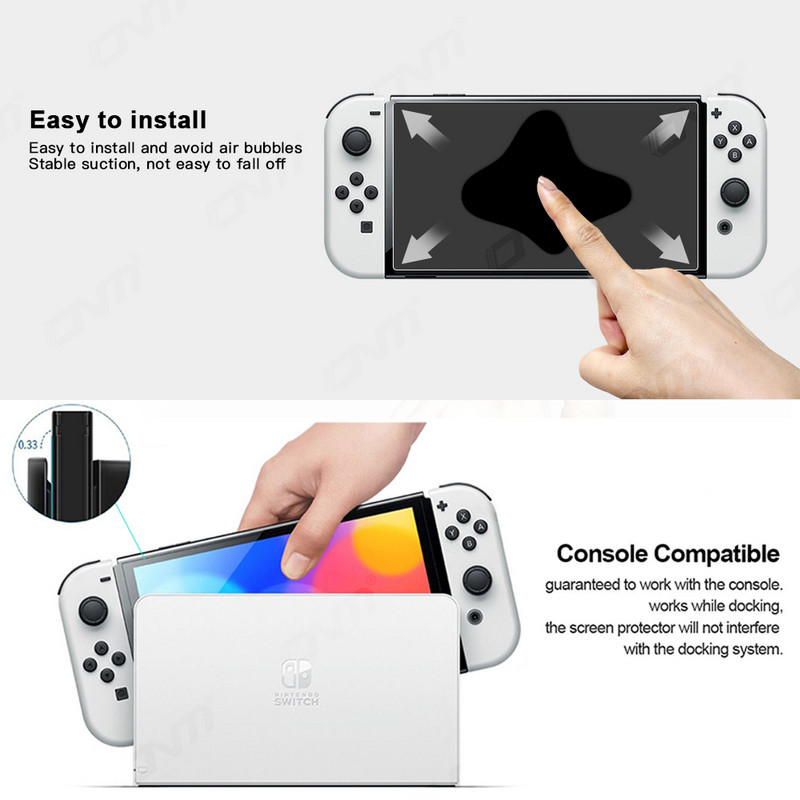 1-3 csomag védő edzett üveg Nintend Switch OLED képernyővédő fólia Nintendos Switch Lite NS üvegtartozékokhoz