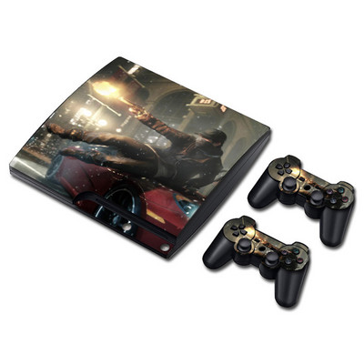 Vinyl Skin cover PS3 vékony bakelit matrica konzolhoz és kontroller matricához