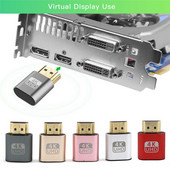 2Gb ar 4K HDMI saderīgs DDC EDID Dummy Plug VGA virtuālā displeja emulatora savienotāja adapteris USB uztvērēja adapteris