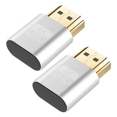 2Gb ar 4K HDMI saderīgs DDC EDID Dummy Plug VGA virtuālā displeja emulatora savienotāja adapteris USB uztvērēja adapteris
