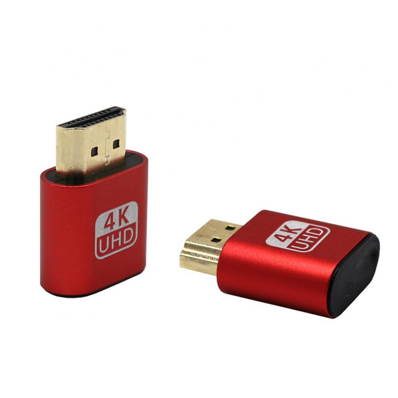 2Gb ar 4K HDMI saderīgs DDC EDID Dummy Plug VGA virtuālā displeja emulatora savienotāja adapteris USB uztvērēja adapteris