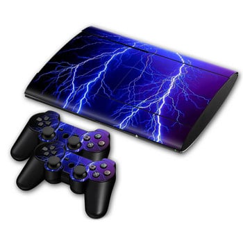 Cool Design Skin Sticker Controllers and Console for PS3 Super slim 4000 Wrap Cover