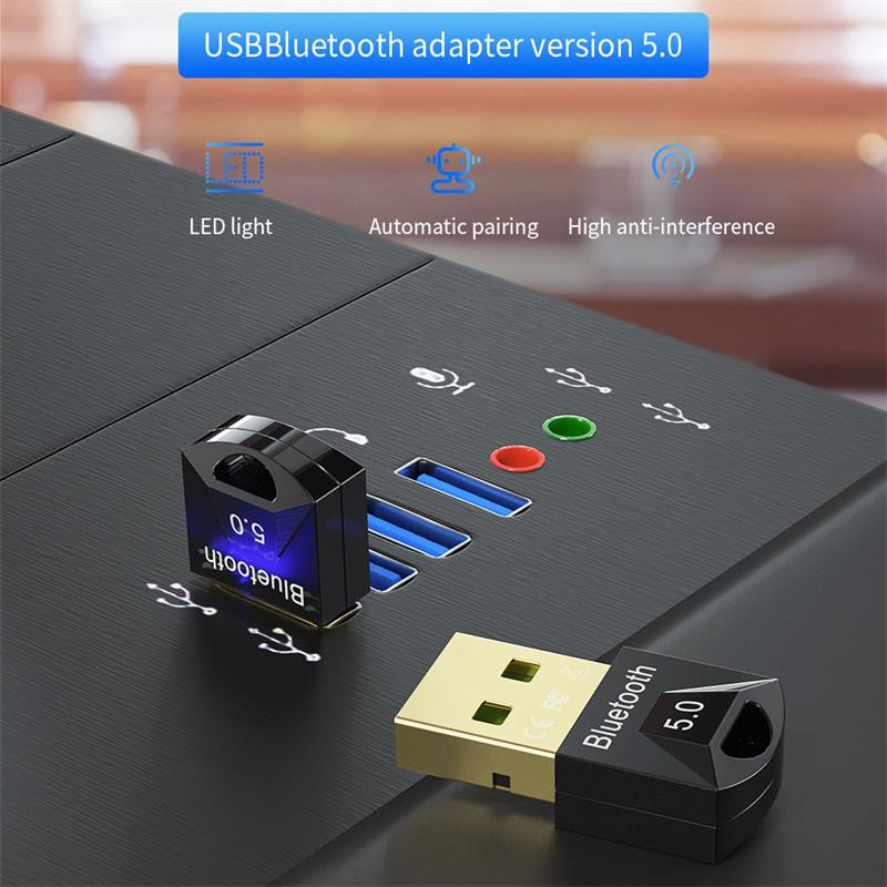 USB Bluetooth 5.0 adaptera uztvērējs RTL8761B bezvadu Bluetooth sargspraudnis 4.0 mūzikas mini Bluetooth raidītājs personālajam datoram