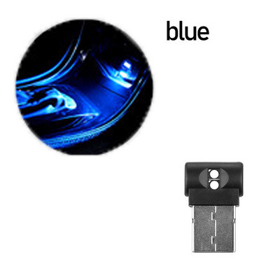 1PC USB Mini Auto Atmosfēras Gaisma USB Bezvadu LED Automašīnas Salons Neona Apkārtējās lampas Automašīnas Salons Rotaslietas Automašīnas Piederumi Salons