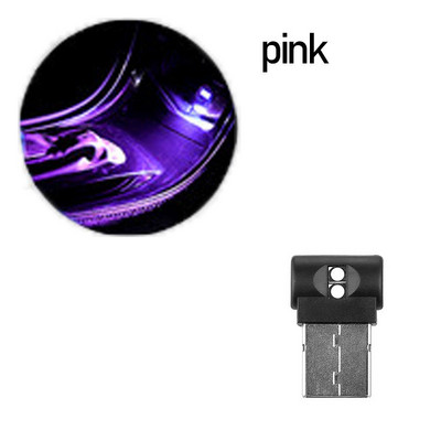 1PC USB Mini Auto Atmosfēras Gaisma USB Bezvadu LED Automašīnas Salons Neona Apkārtējās lampas Automašīnas Salons Rotaslietas Automašīnas Piederumi Salons