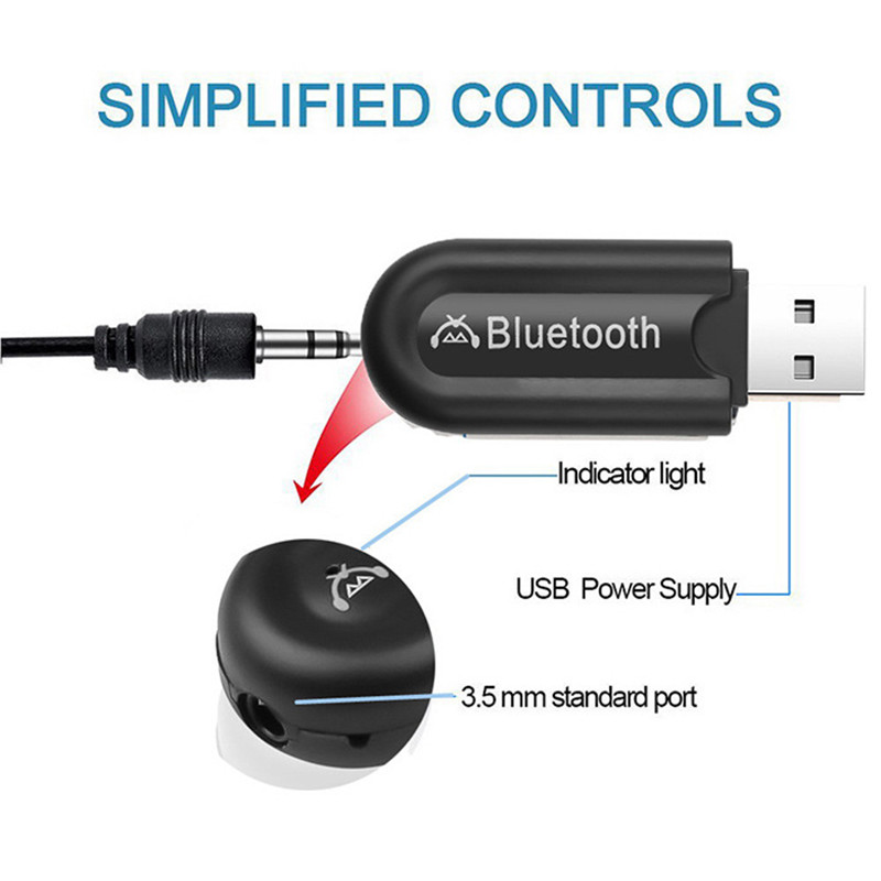 Dvostruki izlaz Bluetooth audio prijemnik Usb bežični glazbeni auto prijemnik Aux adapter