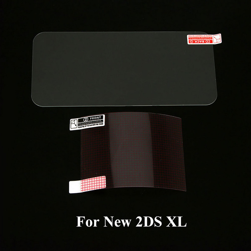 JCD grūdintas stiklas naujam 2DS XL LL Viršutinė apatinė ekrano apsauga Žaidimų konsolės apsauginė plėvelė, skirta 3DS XL / Naujam 3DS XL LL