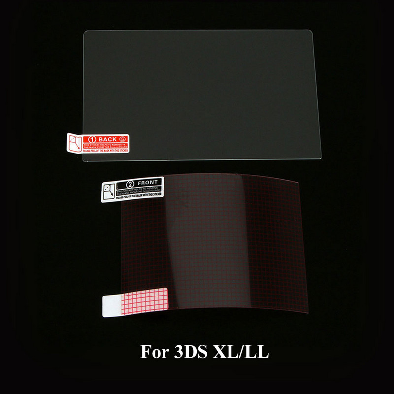 JCD grūdintas stiklas naujam 2DS XL LL Viršutinė apatinė ekrano apsauga Žaidimų konsolės apsauginė plėvelė, skirta 3DS XL / Naujam 3DS XL LL