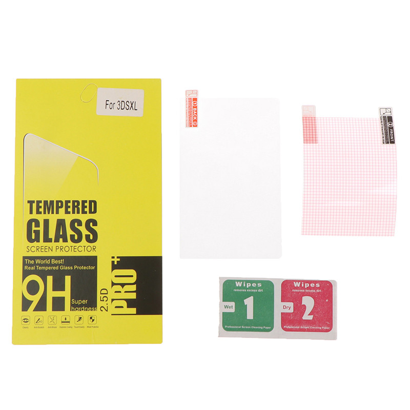 JCD grūdintas stiklas naujam 2DS XL LL Viršutinė apatinė ekrano apsauga Žaidimų konsolės apsauginė plėvelė, skirta 3DS XL / Naujam 3DS XL LL
