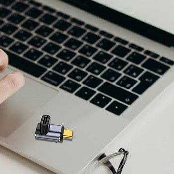 USB C адаптер под прав ъгъл 90 градуса магнитен ъгъл нагоре и надолу Тип C удължител USB4.1 40Gbps 8k60hz 100w бързо зареждане тип C мъжки