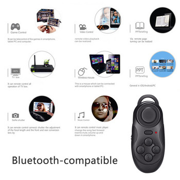 Mini Bluetooth Gamepad Wireless V4.0 VR Controller Remote Pad Gamepad Rechargeable VR Vidoe Game Selfie Flip E-Book PPT Mouse