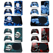 GAMEGENIXX Autocolant de piele Skull Vinyl Decal Cover Set complet pentru consola Xbox Series S și 2 controlere