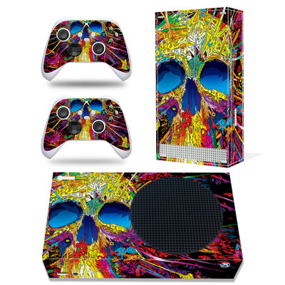 GAMEGENIXX Autocolant de piele Skull Vinyl Decal Cover Set complet pentru consola Xbox Series S și 2 controlere