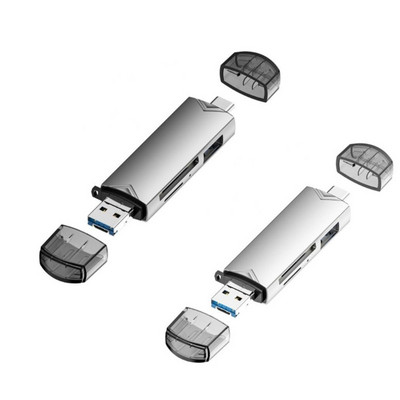 6-В-1 USB3.0 Micro-USB четец на карти Хъбове USB3.0 & Type-C към TF четец на карти Не се изисква драйвер Аксесоари за компютър лаптоп