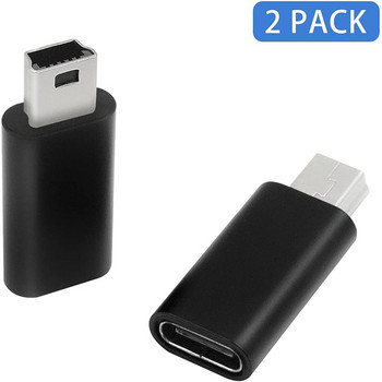 USB C към Mini USB 2.0 адаптер Тип C Женски към Mini USB мъжки преобразуващ адаптер за Gopro MP3 плейъри Dash Cam