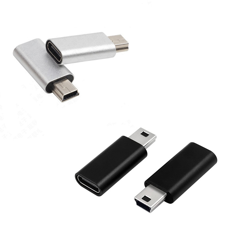 USB C į Mini USB 2.0 Adapteris Type C Motele į Mini USB Vyriškas konvertavimo adapteris Gopro MP3 grotuvams Dash Cam