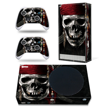 За Xbox Series S Skull PVC Skin Vinyl Sticker Decal Cover Console DualSense Controllers Прахоустойчив защитен стикер