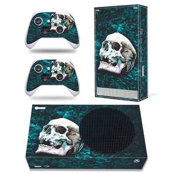 Για το Xbox Series S Skull αυτοκόλλητο PVC με αυτοκόλλητο κάλυμμα αυτοκόλλητων κονσόλας DualSense Controllers Προστατευτικό αυτοκόλλητο με προστασία από τη σκόνη