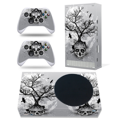 Xbox sērijas Skull PVC ādas vinila uzlīmes uzlīmes vāka konsolei DualSense kontrolleriem, putekļu necaurlaidīga aizsarguzlīme