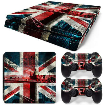 Για PS4 Slim Console και 2 Controllers Skin Sticker PS4 American Flag αφαιρούμενο κάλυμμα PVC βινυλίου