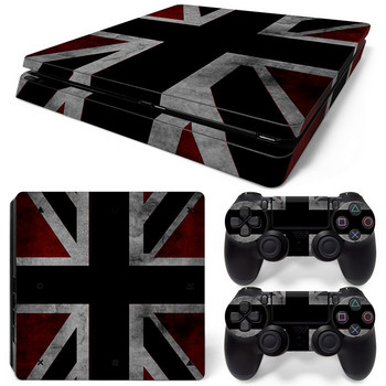 Για PS4 Slim Console και 2 Controllers Skin Sticker PS4 American Flag αφαιρούμενο κάλυμμα PVC βινυλίου