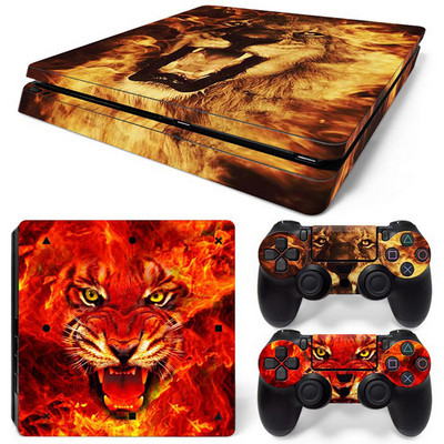 Za PS4 Slim konzolu i 2 kontrolera, kožna naljepnica PS4, američka zastava, uklonjivi poklopac, PVC vinil