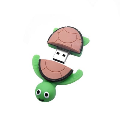 Mini Cartoon Tortoise USB zibatmiņas disks 2.0 Pendrives 8GB 16GB 32GB Animal Sea Turtle Memory Sticks disks fotografēšanas dāvanām