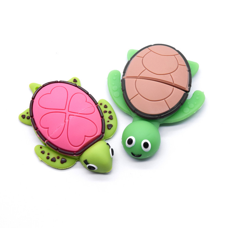 Mini Cartoon Tortoise USB zibatmiņas disks 2.0 Pendrives 8GB 16GB 32GB Animal Sea Turtle Memory Sticks disks fotografēšanas dāvanām