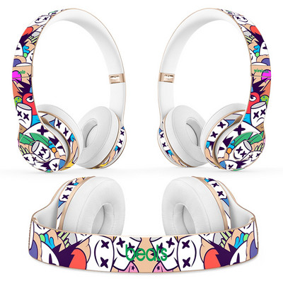 Autocolant pentru căști cu design floral pentru Beats Solo 2 solo 3 Autocolant pentru căști wireless pentru solo2 solo3 Autocolant de vinil