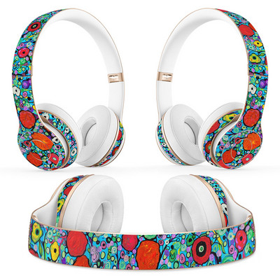 Autocolant pentru căști cu design floral pentru Beats Solo 2 solo 3 Autocolant pentru căști wireless pentru solo2 solo3 Autocolant de vinil
