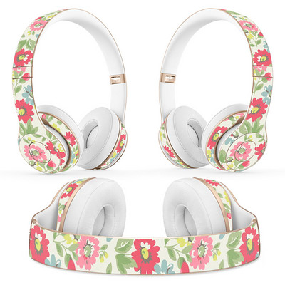 Autocolant pentru căști cu design floral pentru Beats Solo 2 solo 3 Autocolant pentru căști wireless pentru solo2 solo3 Autocolant de vinil