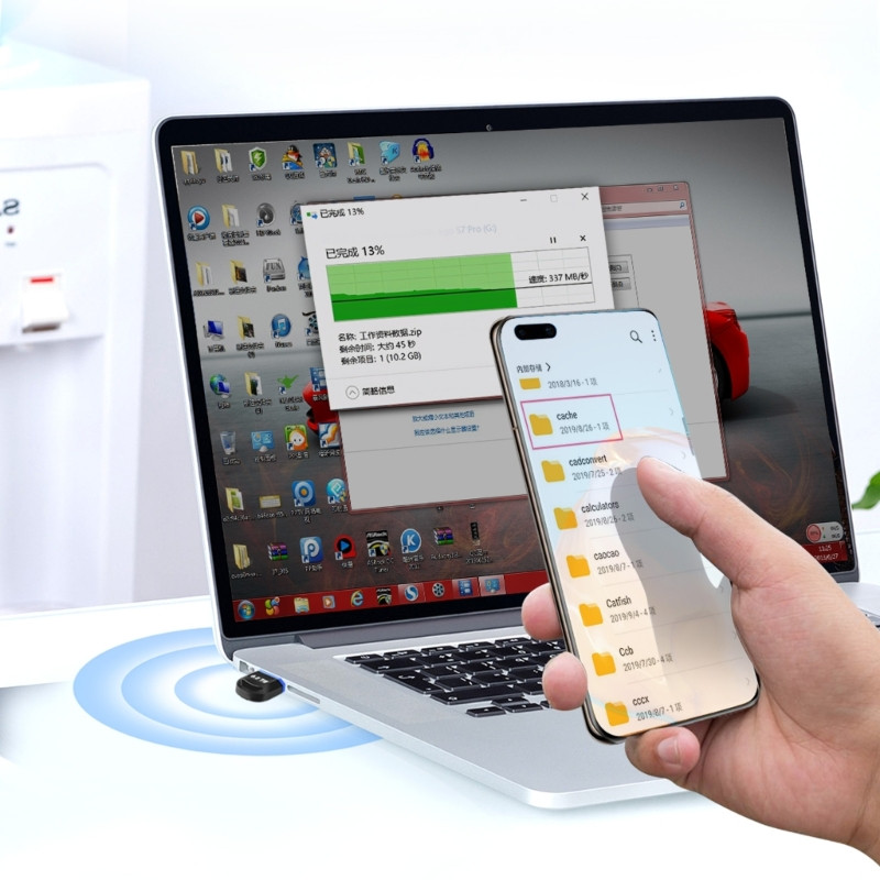 USB Bluetooth-kompatibilan 5.3 adapter bežični odašiljač prijemnik za kompatibilne-bluetooth 2.0/3.0/4.0/5.0-/5.1 uređaje