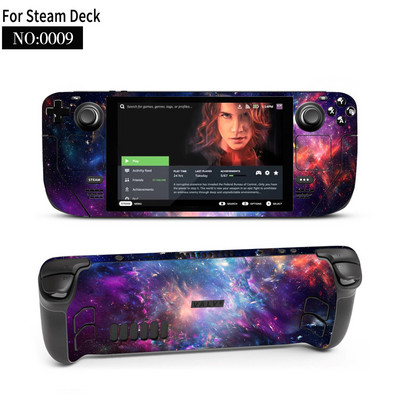 Autocolant piele de vinil pentru consolă Steam Deck Set complet Husă de ambalare cu decal de protecție pentru accesorii Steam Deck Autocolante premium