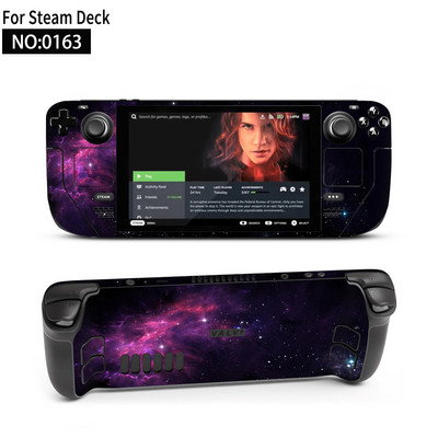 Autocolant piele de vinil pentru consolă Steam Deck Set complet Husă de ambalare cu decal de protecție pentru accesorii Steam Deck Autocolante premium