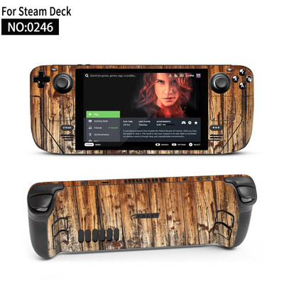 Autocolant piele de vinil pentru consolă Steam Deck Set complet Husă de ambalare cu decal de protecție pentru accesorii Steam Deck Autocolante premium
