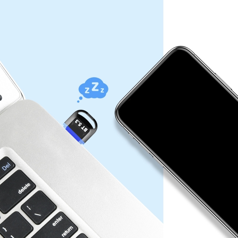 Adaptor compatibil Bluetooth Dongle wireless Receptor USB pentru computer desktop, laptop, mouse fără fir