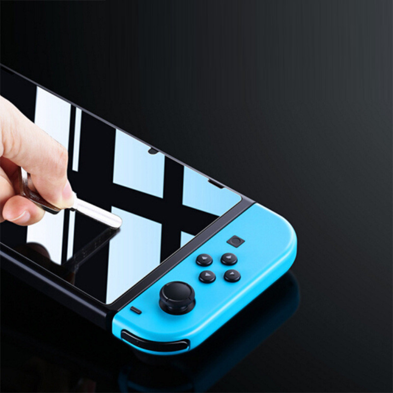 Edzett üveg védőfólia átlátszó teljes képernyővédő védőburkolat Nintend Switch Oled NS Lite védőburkolathoz