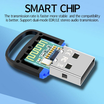 USB Blue Tooth Adapter 5.0 Αξιόπιστος προσαρμογέας BT604 υπολογιστή Ασύρματο πομπό μπλε δοντιών Usb Blue Tooth Transmitter 2,4 GHz