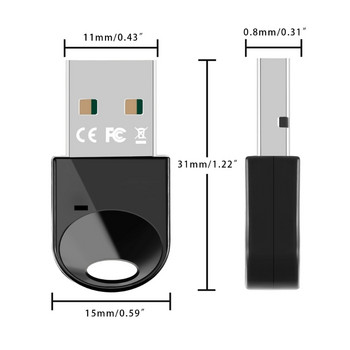 Συμβατός με Bluetooth Adapter 5.3 Wireless Dongle Receiver Εξωτερικός πομπός USB για επιτραπέζιο υπολογιστή φορητό υπολογιστή DXAC