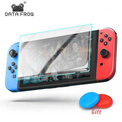 Data Frog 2db üveg képernyővédő fólia nagy keménységű teljes 9h kompatibilis-Nintendo Switch karcmentes NS konzol kiegészítők 2022