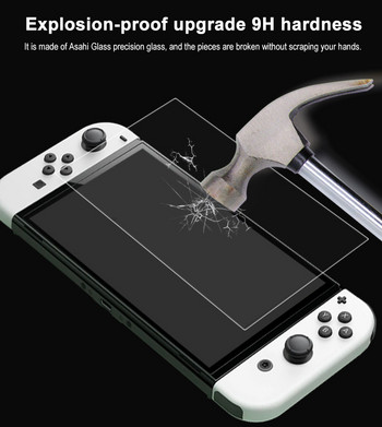 Για Nintendo Switch Oled Αξεσουάρ Φιλμ οθόνης Εξαιρετικά λεπτό 9H Σκληρό προστατευτικό κάλυμμα κατά των δακτυλικών αποτυπωμάτων Αδιάβροχα σκληρυμένα φιλμ