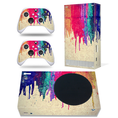 GAMEGENIXX Skin Sticker Graffiti Design aizsarguzlīmes noņemams vāciņš Xbox Series S konsolei un 2 kontrolieriem